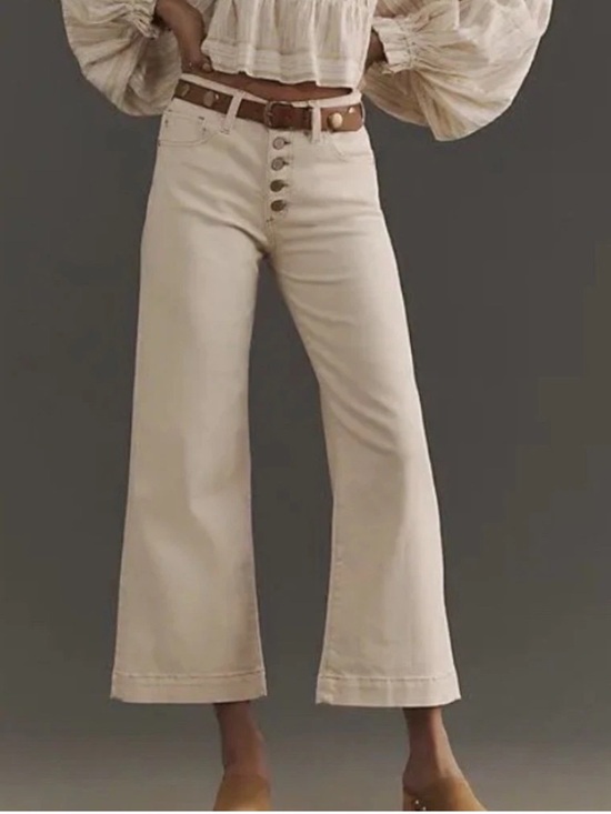 Scotch & Soda Denim - Scotch & Soda Amsterdam The Wave Cropped Wide Leg Button Fly Jeans 12/31